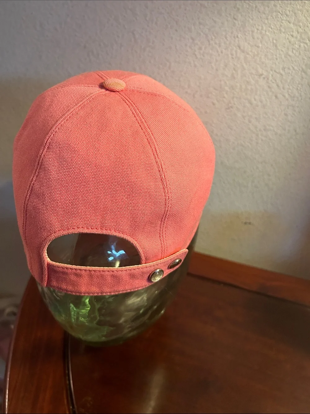 Hermes Pink Baseball Cap with Heart Charm